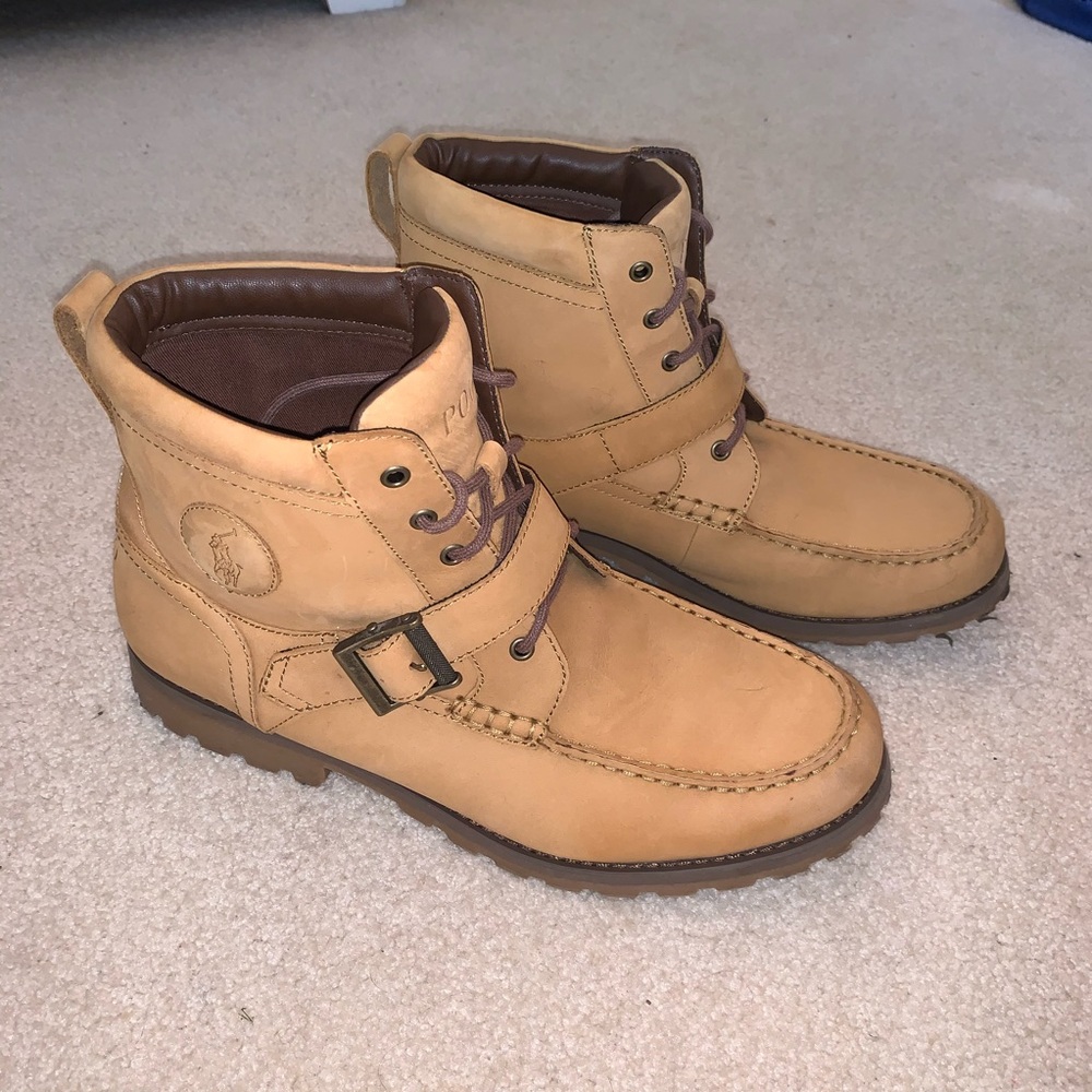 Light Brown Polo Suede Ranger Boots